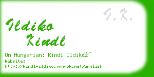 ildiko kindl business card